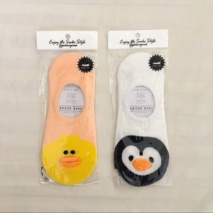 NWT Penguin and Ducky No Show Socks